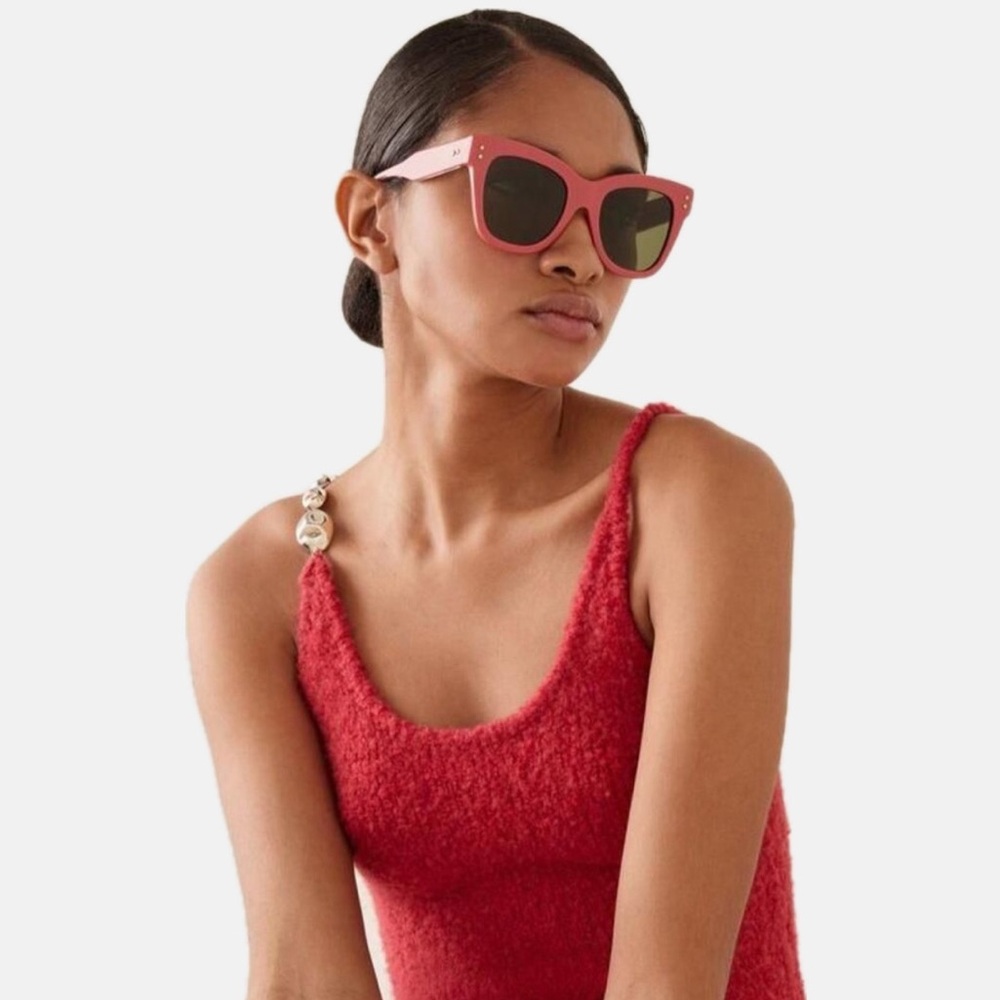 Gucci GG1082S 004 Pink Cat-Eye Sunglasses
